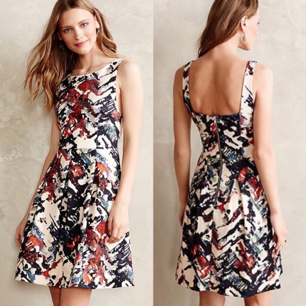 Anthropologie Maeve Fit & Flare Sleeveless Dress